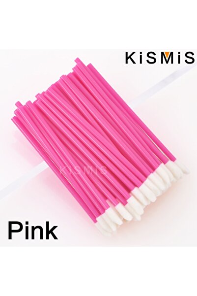 Choice فرشاة شفاه قطنية وردية اللون من كيسميس، 50 قطعة، فرشاة مكياج للرموش، أ...