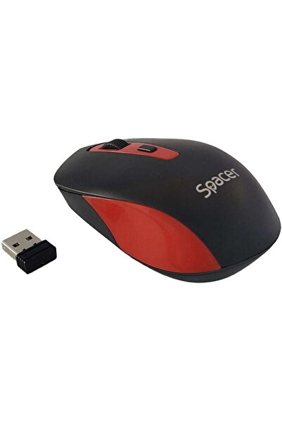 Spacer Mouse optic WS SPMO-WS01-BKBR, USB Wireless, Black-Red