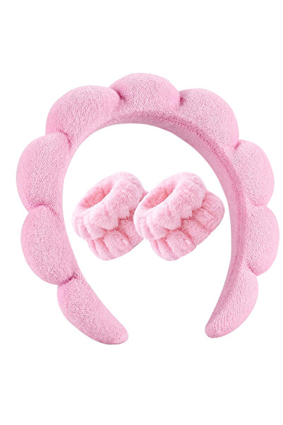 Choice 3pcs Pink 3/7pcs Makeup Headband Set Skincare Headbands Sponge Cloth W...