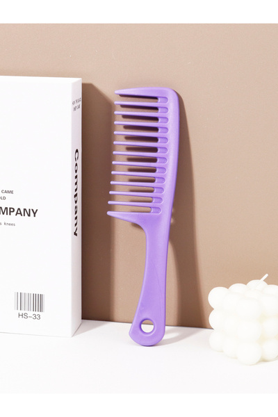 Choice ZhongHaoDDS-Purple Wide tooth anti-static plastic comb,ergonomic handl...