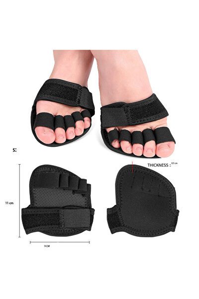 Choice Black S 1 Pair Adjustable 5 Finger Half Palm Forefoot Cushion Thumb To...