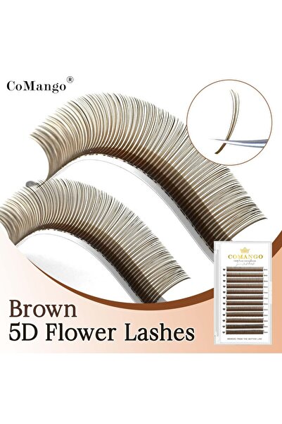 Choice25 Mix 8-15mm 0.07mm C Brown flora lashes 12Rows 5D Flora Fairy Eyelash...