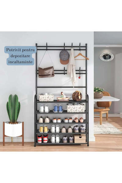 Artenova Cuier cu Pantofar Metalic Asos – 5 Rafturi