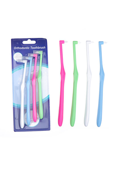 Choice1 فرشاة أسنان تقويمية ذات رأس واحد، 4 قطع، 4/1 قطعة، فرشاة أسنان ناعمة ...