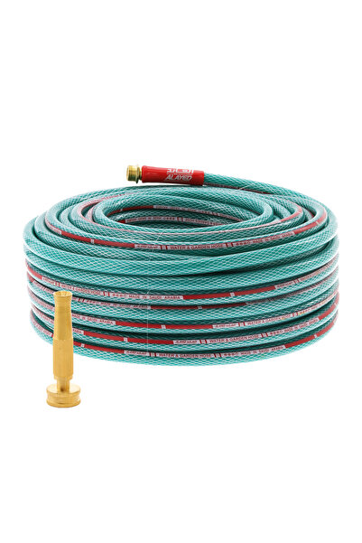 ALAYED Water and garden hose - green with red stripe - 25 meters - 3/4 inch f...