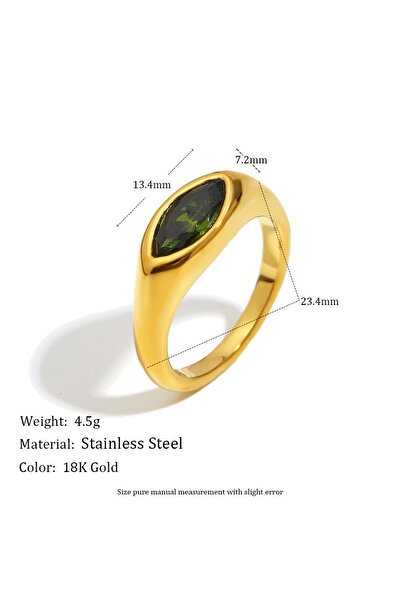 Choice خاتم ماما سيتا سلاي الأخضر المصنوع من الفولاذ المقاوم للصدأ 316L والمر...