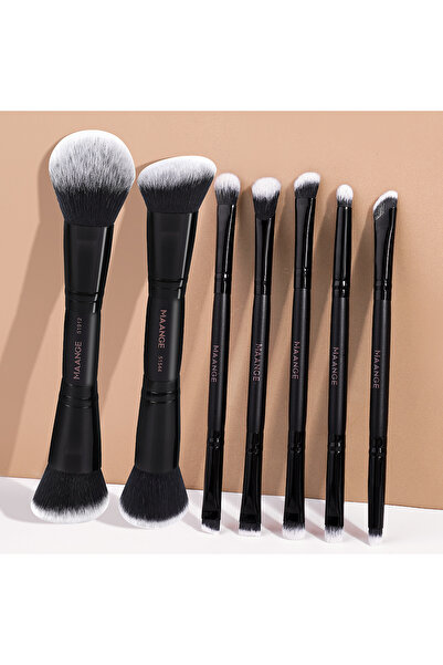 Choice Black MAANGE 7pcs Double Head Makeup Brushes Dense Foundation Conceale...