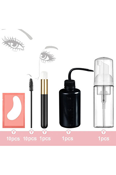 choice2 A0225-black Eyelash Extension Cleaning Kit Lash Shampoo Brush Soap Fo...