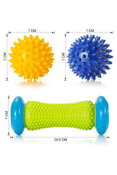 Choice مجموعة واحدة من بكرات تدليك القدمين ذات الكرات الشائكة، كرة تدليك اللف...