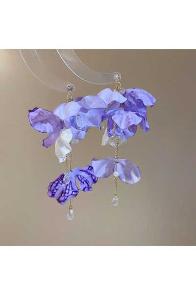 Choice Flower tassels Fresh Sweet Fabric Flower Tassel Drop Earring for Women...