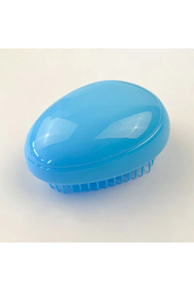 Choice فرشاة شعر صغيرة مستديرة الشكل على شكل بيضة زرقاء A029-G، مشط تدليك فرو...