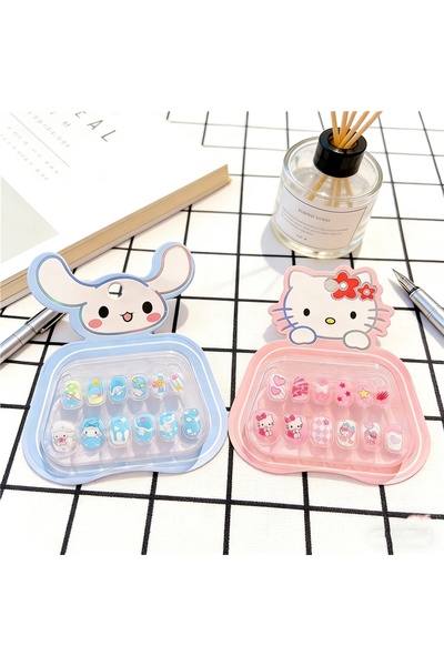 Choice مجموعة B من أظافر سانريو للأطفال ثلاثية الأبعاد قابلة للارتداء، ملصقات...