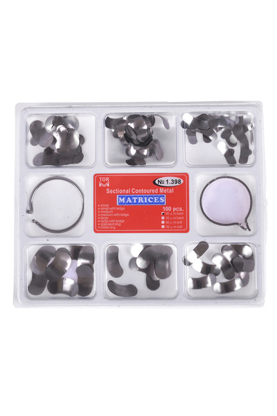 Choice 1.398 100 قطعة من مشابك تثبيت حلقات المصفوفة السنية المقطعية، أقواس تث...