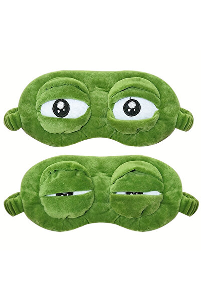 Choice green 3D cute frog sleep eye mask natural protective film lunch break ...