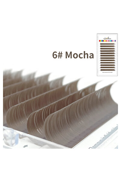 Choice5 8-14 مم 0.07 مم C رموش ملونة موكا ناتوهانا وصلات رموش فردية ملونة بني كو