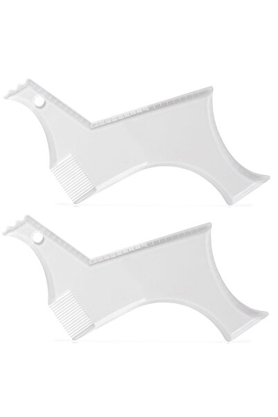 Choice قالبان أبيضان لتشكيل اللحية، أداة تصفيف اللحية مع مشط لتحديد خط الشارب...