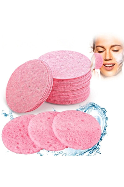 Choice ٥٠ قطعة - ٥٠-١٠٠ قطعة من إسفنجة غسل الوجه المضغوطة المصنوعة من لب الخش...
