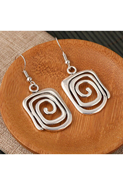 Choice T938 Creative Ethnic Style Spiral Shaped Geometric Dangle Earrings Vin...