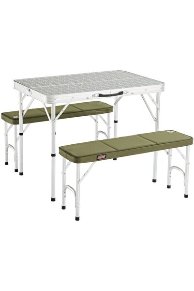 Coleman Masă pliabilă pentru 4 persoane 205584, set de camping (aluminiu/verde)