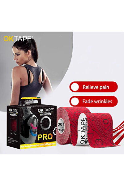 Choice Red OKTAPE Kinesiology Tape Roll, Pro Adhesive Water-Resistant k Tape,...