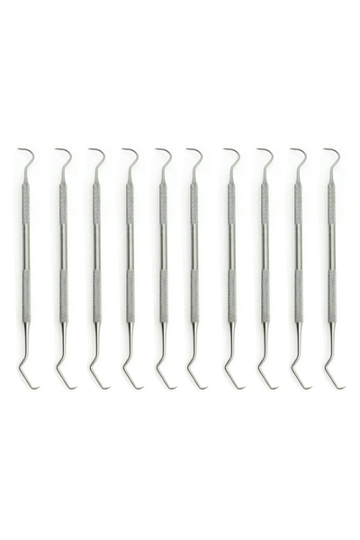 Choice A5-10PCS 10PCS مسبار أسنان مزدوج الخطاف أداة طبيب أسنان من الفولاذ الم...