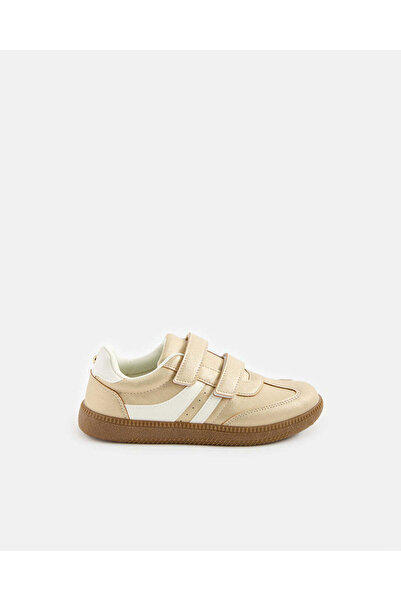 REDTAG Senior Girls Gold Striped Sneakers