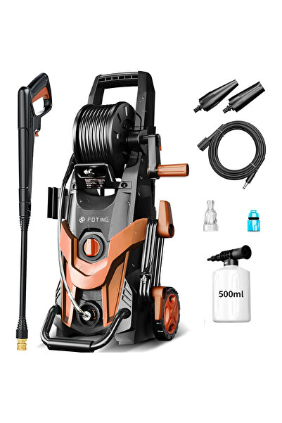 FOTİN Universal pressure washer with 2 nozzles and foam container, max. 145 b...