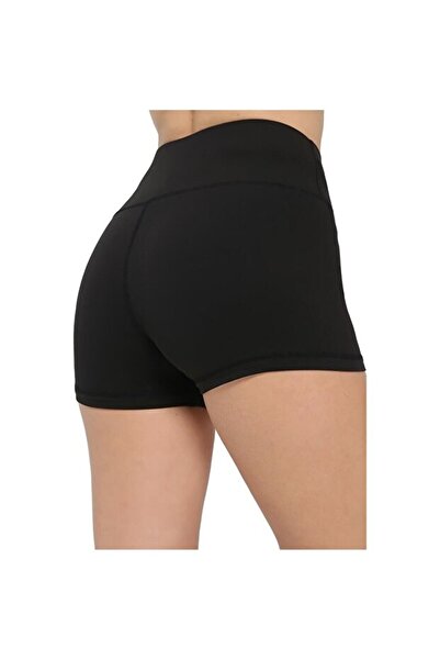 Tusebu High Waist Tummy Control Women's Short Leggings Shorts - Black