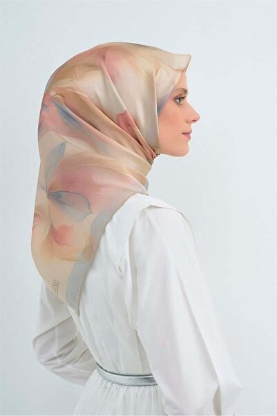 Armine İpek Eşarp 2026 Yaz - 9519-04 Soft Pudra Mavi Twill