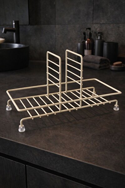 ALSİ HOME Бяла квадратна метална стойка за дозатор за течен сапун, съвместима...