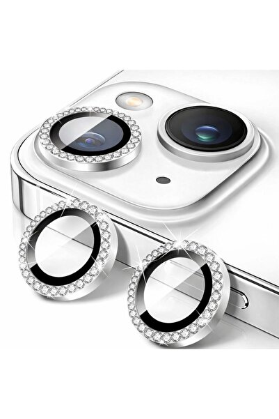 Coverzone واقي عدسة الكاميرا بتصميم خاص باللون الفضي اللامع متوافق مع هاتف آي...