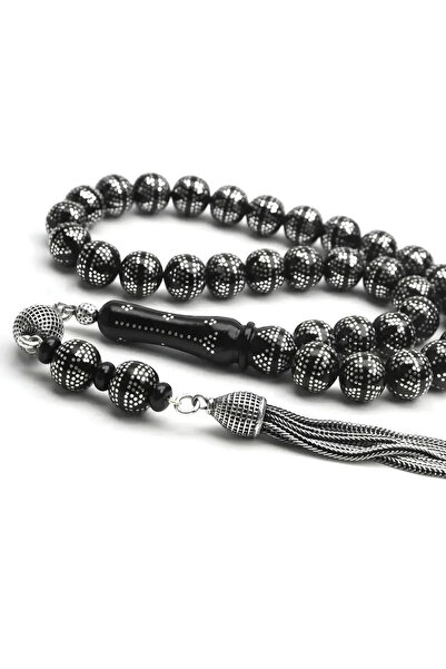 HÜNERTAŞ Sphere Cut Crown Model Oltu Stone Rosary