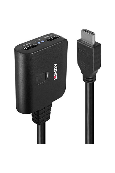 LİNDY Cablu 2 porturi HDMI 4K60 negru