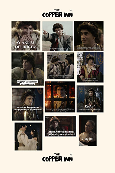 The Copper Inn 12 Adet Prens Dizi Karakterleri ve Replikleri Sticker Seti Scr...