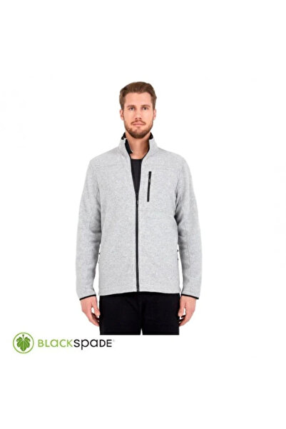 Blackspade Önden Fermuarlı Polar Mont Gri