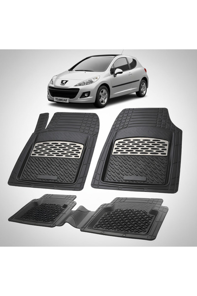 TEAMCAR Covorașe tip tavă compatibile cu Peugeot 207 Hatchback (3 uși 2009-20...