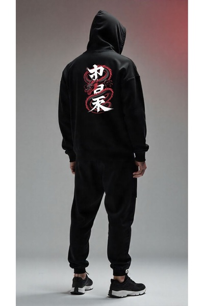 EFFRENATU Kar Maskeli Ninja Unisex Sweatshirt Hırka 3iplik kalın polar