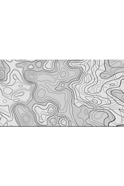 Floston Mousepad TOPOGRAPHIC WHITE вЂ“ Alb вЂ“ 90Г—40 mm вЂ“ SuprafaИ›Дѓ nete...