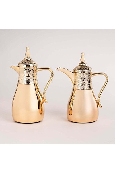 Generic Dallaty gold stainless steel flask 1L + 700ml 2 pcs