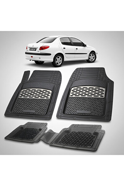 TEAMCAR Tavita Πατάκια Δαπέδου από Καουτσούκ Συμβατά με Peugeot 206 Sedan 200...