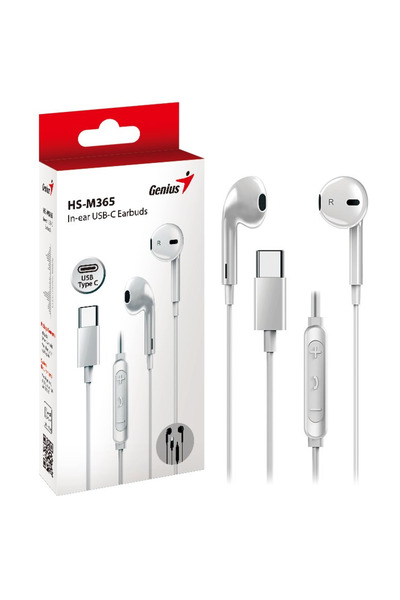 GENIUS HS-M365, in-Ear, Wired, Alb