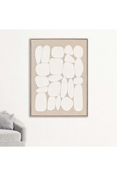 Generic Homez square design canvas wall art in a wooden frame