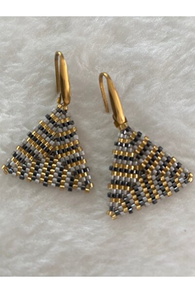 Astrea Butik MİYUKİ ÜÇGEN KÜPE ÇELİK APARATLI