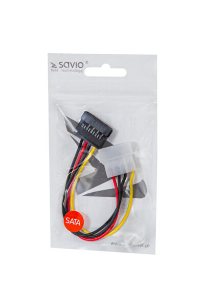 Savio Cablu de alimentare MOLEX 4 pini (M) – SATA 15 pini (F) 0,18m AK-10