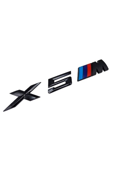 BMW Emblemă portbagaj spate X5M, neagră