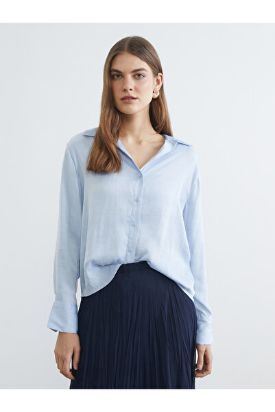 LC Waikiki قميص نسائي من الساتان واسع