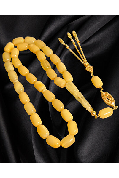 Erbab i Kehribar High-End Baltic Amber Prayer Beads - Silver Tassel Design