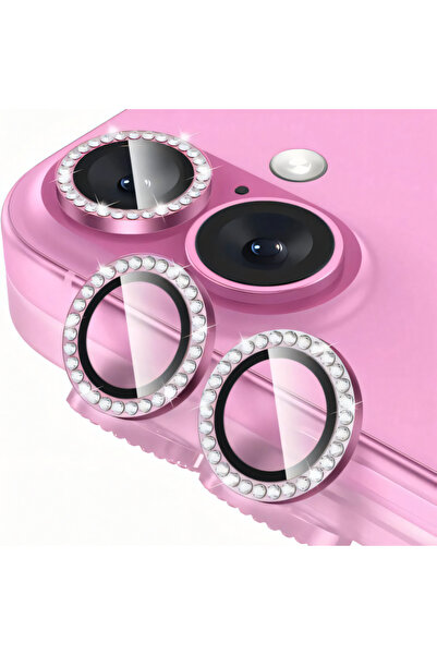 Coverzone Shiny Stone Pink Special Design Camera Lens Protector Compatible wi...