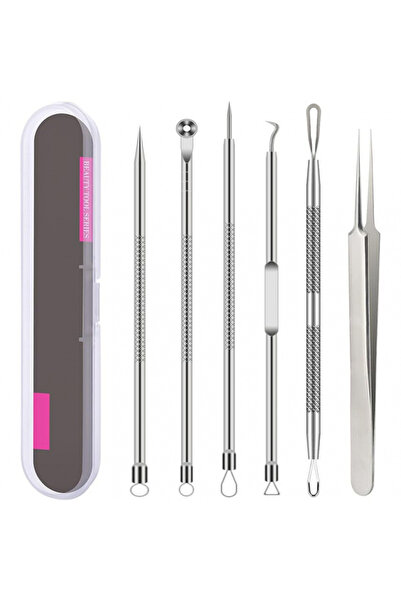 Choice Silver 6Pcs ​6Pcs Stainless Steel Blackhead Remover Tools Comedone Ext...