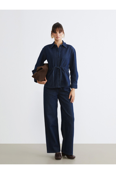 LC Waikiki بنطلون جينز نسائي واسع الساق